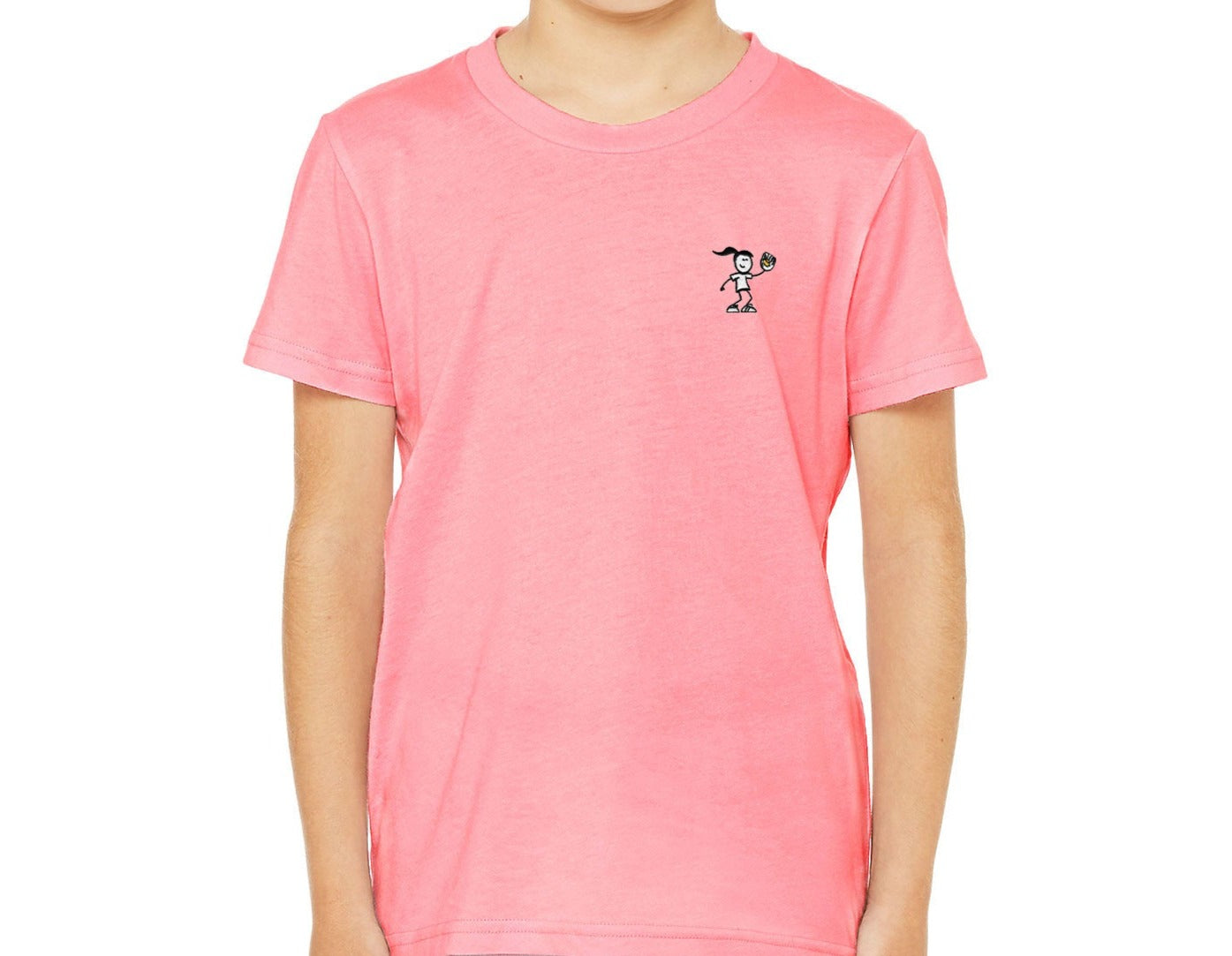 Girls Baseball Glove Crew Neck